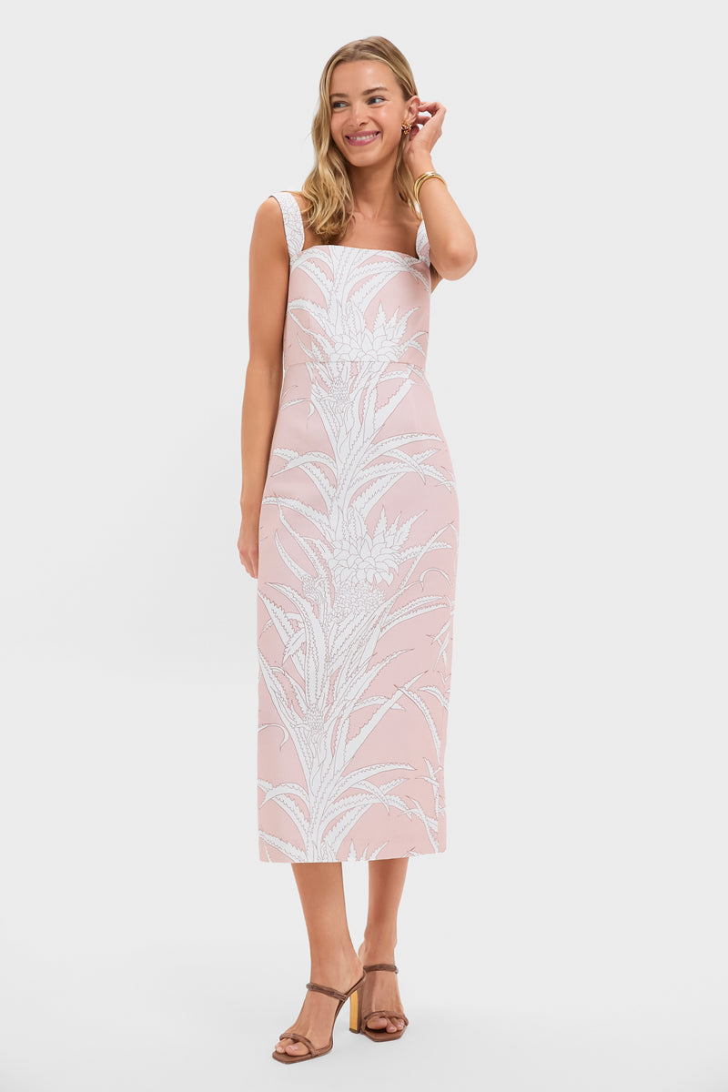 knee length dresses for ladies Prosperina York Scallop Shift Dress In Geranium Pink main image 0