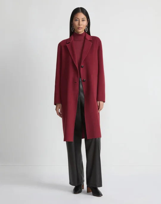 Notch Collar Two Button Coat