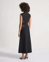 Hand-Beaded Wool-Silk Crepe Dress