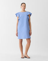 Sl Dress W/ Ruffle Shoulder