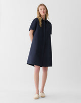 Ss Dress W/ Pleated Back
