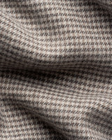 Houndstooth Check Flannel Shirt - Mid Grey