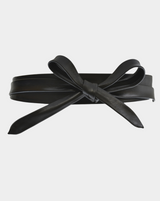 ADA Midi Wrap Leather Belt - Black