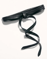 ADA Midi Wrap Leather Belt - Black
