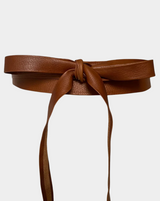 ADA Midi Wrap Leather Belt - Whiskey