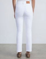 High-Rise Straight Ankle Jean - Washed Plaster