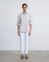 High-Rise Straight Ankle Jean - Washed Plaster