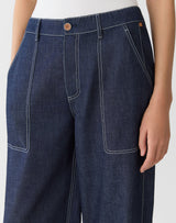 Chambray Highline Straight Ankle Pant - Shipyard Indigo