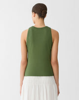 Cotton Rib Racerback Tank - Moss