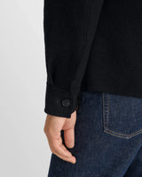 Boiled Wool Shirt Jacket - Navy