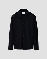 Boiled Wool Shirt Jacket - Navy
