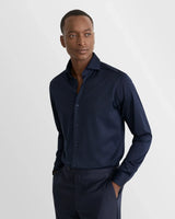 Filo di Scozia Jersey Shirt - Navy Blue