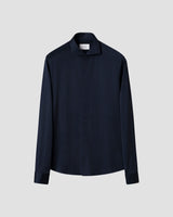 Filo di Scozia Jersey Shirt - Navy Blue