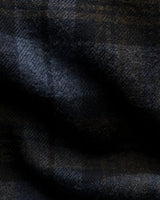 Plaid Check Flannel Shirt - Navy Blue