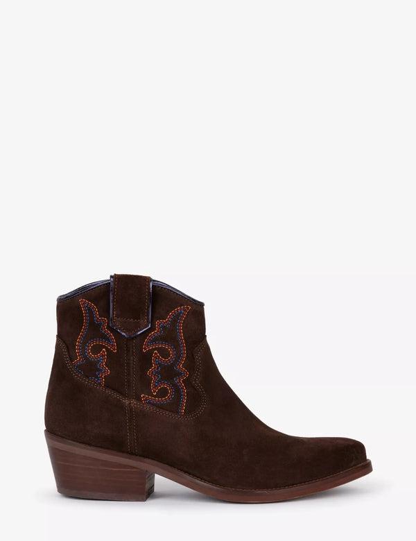 Cassidy Suede Embroidered Boot - Oak Hall