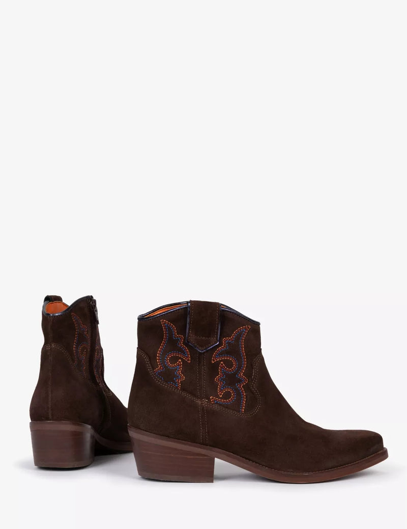 Cassidy Suede Embroidered Boot - Oak Hall