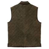 Madison Creek Ridgeland Quilted Goat Suede Vest - Dark Olive