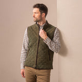 Madison Creek Ridgeland Quilted Goat Suede Vest - Dark Olive