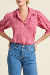 Jess Blouse Rosehip Gingham