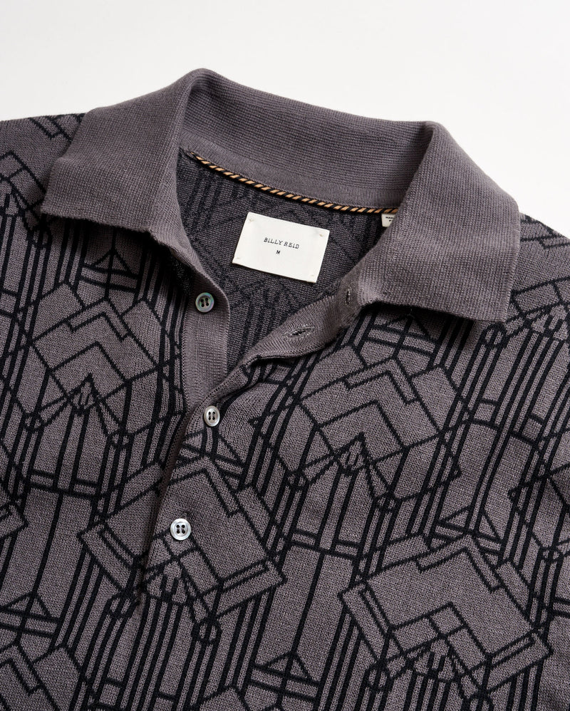 Stained Glass Sweater Polo - Oak Hall