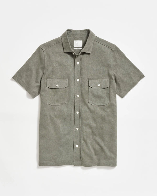 Short Sleeve Hemp Cotton Knit Shirt - Oak Hall