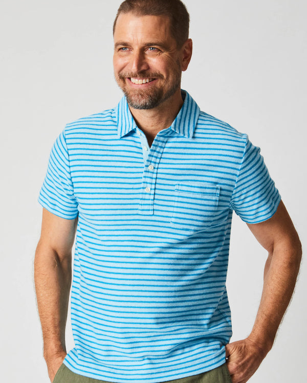 Stripe Hemp Cotton Polo