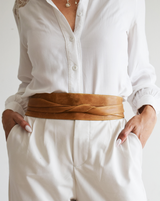 ADA Wrap Leather Belt - Tan