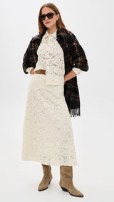 The Relic Lace Saddle Skirt - Cream