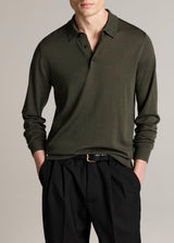 Long Sleeve Merino Polo