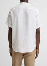 Linen Short Sleeve Half Placket Shirt - Oak Hall