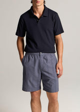 Mesh Knit Snap Short Sleeve Polo