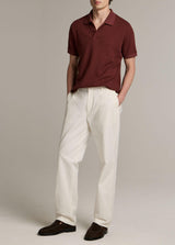 Drop Needle Stripe Short Sleeve Polo