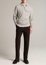 Dbl Pique Zip Polo