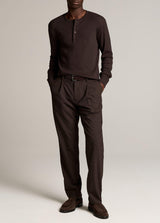 Cotton Rib Long Sleeve Henley
