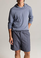 Fine Slub Dbl Layer P/O Hoodie