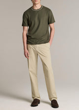 Tipped Pima Pique Short Sleeve Crew