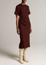 S/S Side Rouche Dress
