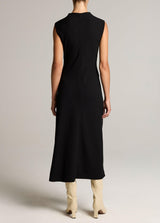 Draped Funnel Nk Dress