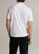 Drop Needle Stripe Short Sleeve Polo