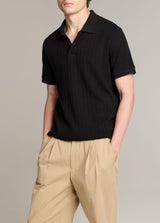 Drop Needle Stripe Short Sleeve Polo