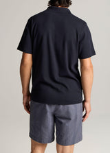 Mesh Knit Snap Short Sleeve Polo