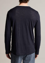 Fine Slub Dbl Layer Long Sleeve Crew
