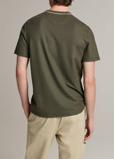 Tipped Pima Pique Short Sleeve Crew