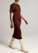 S/S Side Rouche Dress