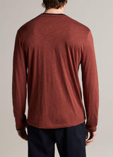 Fine Slub Dbl Layer Long Sleeve Crew