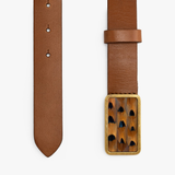 Brackish Bow Tie Trippin Tipsey Belt - Tan/Pheasant Heart