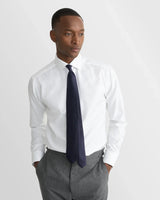 Eton Slim Fit Textured Twill Dress Shirt - White