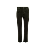 Celestia Velvet Slim-Leg Jean - Army