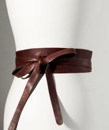 ADA Wrap Leather Belt - Chocolate