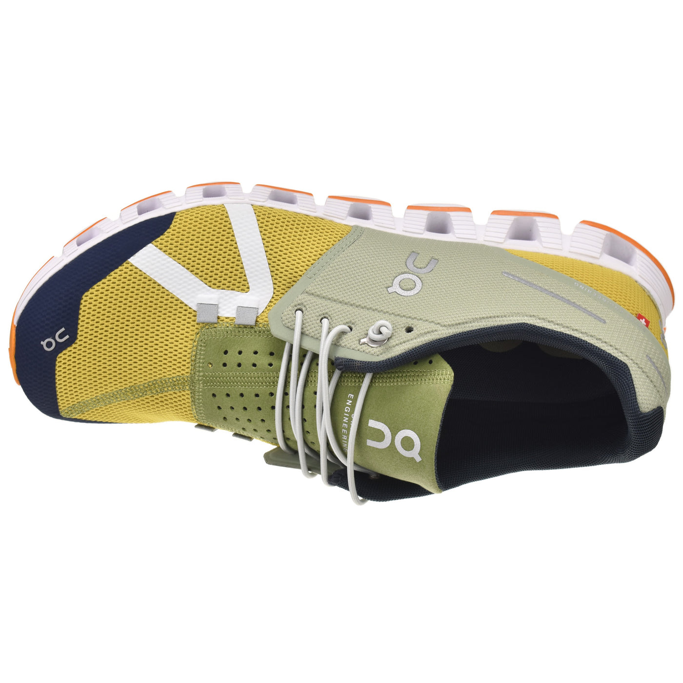 On Cloud 70/30 Running Shoes Mens 12 Fits 11.5 Moss Hazel Green Orange Sneakers Olive Gym Shoes | On United States main image 3